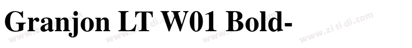 Granjon LT W01 Bold字体转换